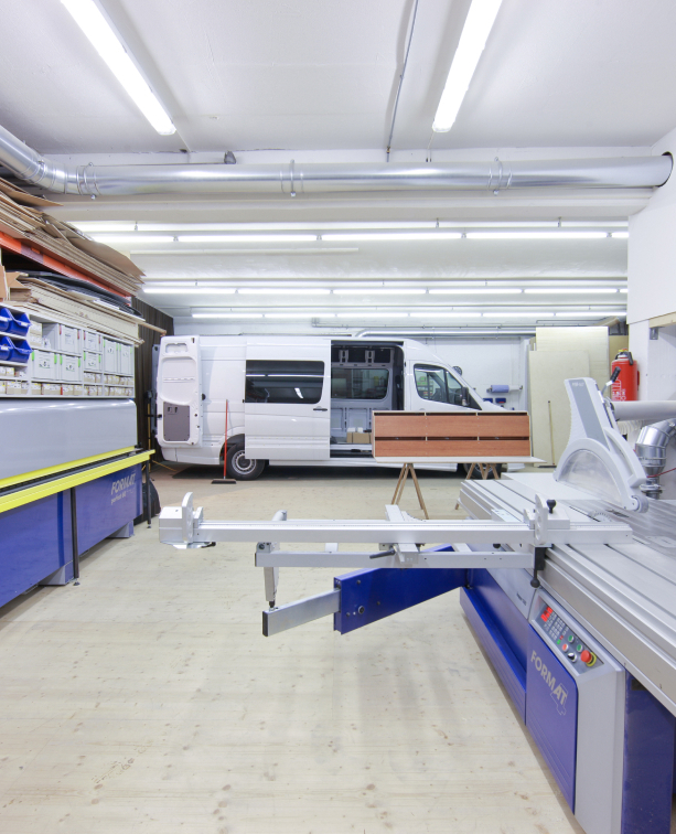 Innenansicht der Werkstatt